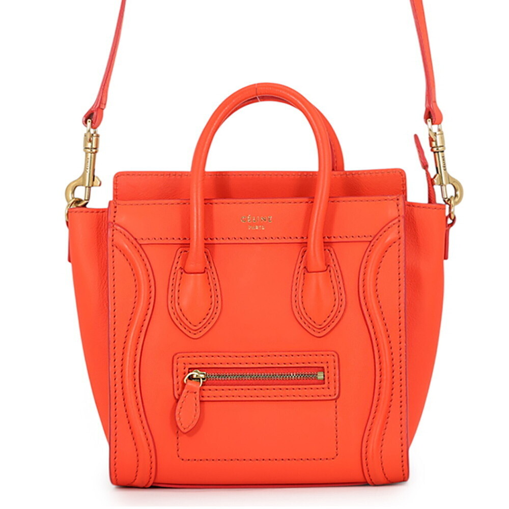 Celine handbag, Luggage Nano Shopper, leather, 168243, CELINE 2-way shoulder ...